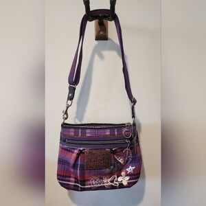 Crossbody to shoulder bag checkered bag